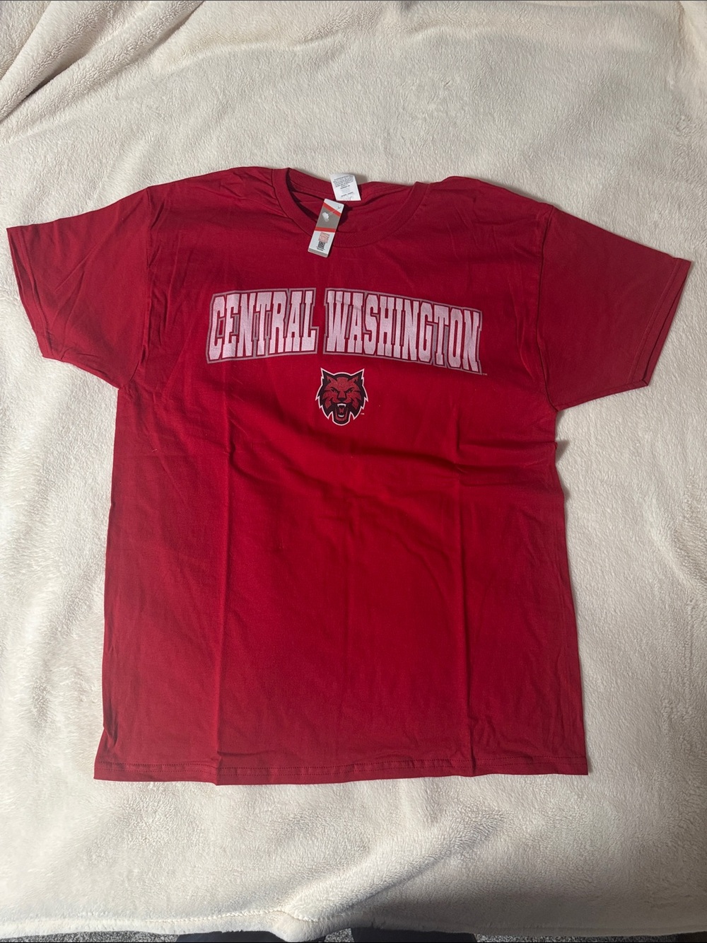 Hanes Red Central Washington Short Sleeve Tee